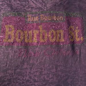 Bourbon Street New Orleans bling T-shirt